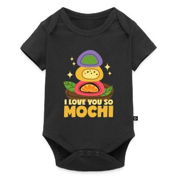 Mochi Liebe - Baby Premium Kurzarmbody - Schwarz - Vorne