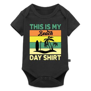 This is my beach shirt - beach holiday - Baby Premium short-sleeve bodysuit - black - Front