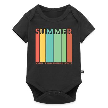 Summer Night's and Bonfire Lights Summer Holidays - Baby Premium short-sleeve bodysuit - black - Front