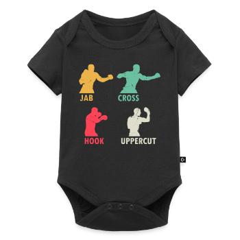 Boxing Jab Cross Hook Uppercut - Martial Arts Boxi - Baby Premium short-sleeve bodysuit - black - Front