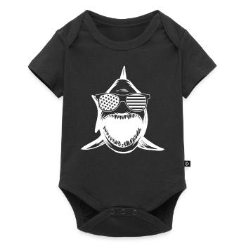 Great White Shark Shark Fish - Funny Shark Lover - Baby Premium short-sleeve bodysuit - black - Front
