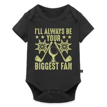 I will always be your biggest fan Golf lover - Baby Premium short-sleeve bodysuit - black - Front