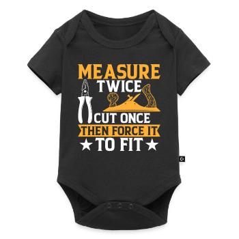 Drôle de dicton DIY - Body à manches courtes Premium Bébé - noir - Devant