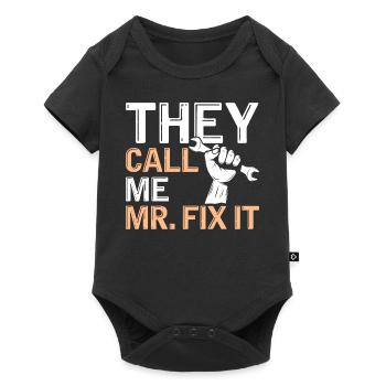 They call me Mr. Fix It - Funny DIY - Baby Premium short-sleeve bodysuit - black - Front