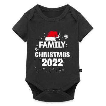 Family xmas - Baby Premium Kurzarmbody - Schwarz - Vorne