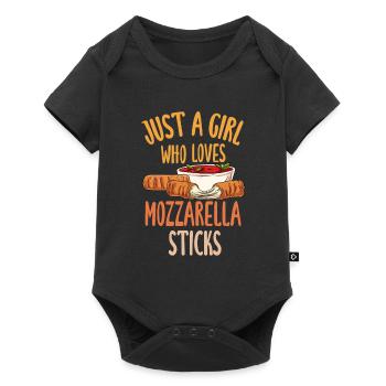 Nur ein Mädchen, das Mozzarella-Sticks liebt - Baby Premium Kurzarmbody - Schwarz - Vorne