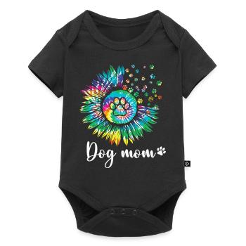 Hippie Cadeau Chien Maman Femmes - Body à manches courtes Premium Bébé - noir - Devant