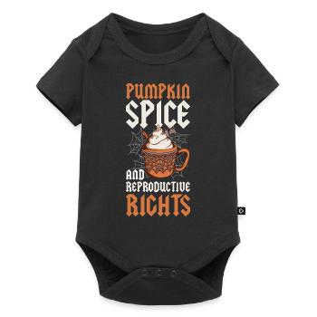 Pumpkin Spice Reproductive Rights Pumpkin Gift - Baby Premium short-sleeve bodysuit - black - Front