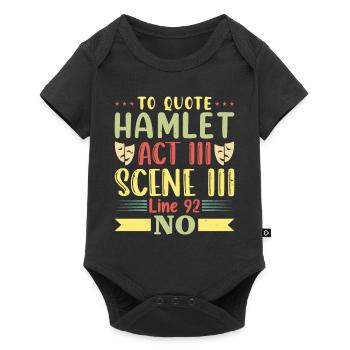 Pour citer Hamlet Act III Scene Theater - Body à manches courtes Premium Bébé - noir - Devant