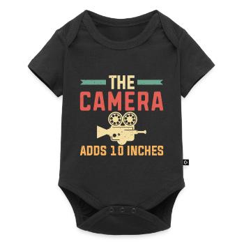 The camera adds 10 inches Film - Baby Premium short-sleeve bodysuit - black - Front