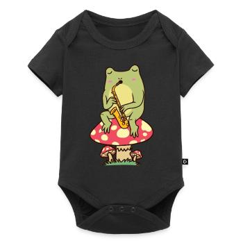 Frog Saxophone Saxophone player Saxophonist - Baby Premium short-sleeve bodysuit - black - Front