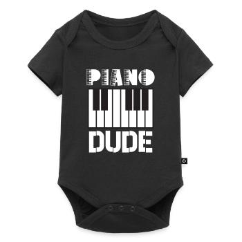 Piano Player Funny Piano Keyboard - Baby Premium short-sleeve bodysuit - black - Front
