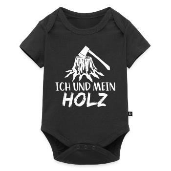 Förster Spruch Waldarbeiter Forstwirt Ich Und - Baby Premium Kurzarmbody - Schwarz - Vorne