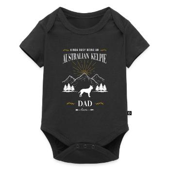 Papa Kelpie australien - Body à manches courtes Premium Bébé - noir - Devant