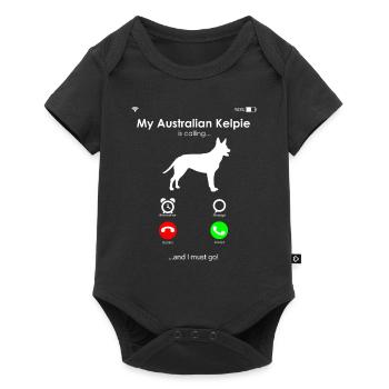 Australian Kelpie - Baby Premium Kurzarmbody - Schwarz - Vorne