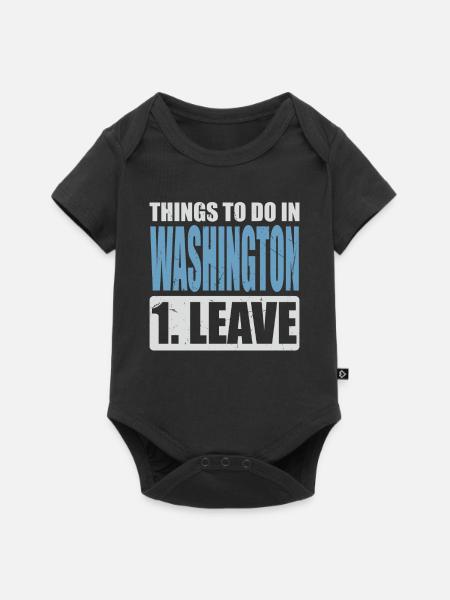 Washington Meme - Baby Premium Kurzarmbody - Schwarz