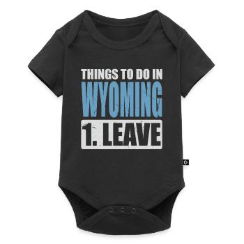 Wyoming Meme - Baby Premium short-sleeve bodysuit - black - Front