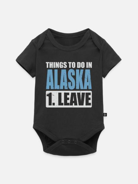 Alaska Meme - Baby Premium Kurzarmbody - Schwarz