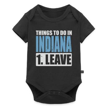 Indiana Meme - Baby Premium Kurzarmbody - Schwarz - Vorne