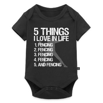 Fencing épée fencing duel gift idea - Baby Premium short-sleeve bodysuit - black - Front