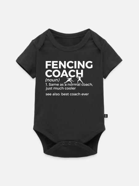 Fechten Degen Fechtduell Geschenkidee - Baby Premium Kurzarmbody - Schwarz