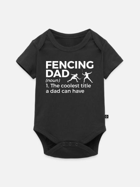 Fechten Degen Fechtduell Geschenkidee - Baby Premium Kurzarmbody - Schwarz