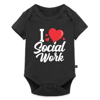 I Love Social Work Social Worker Training - Baby Premium short-sleeve bodysuit - black - Front