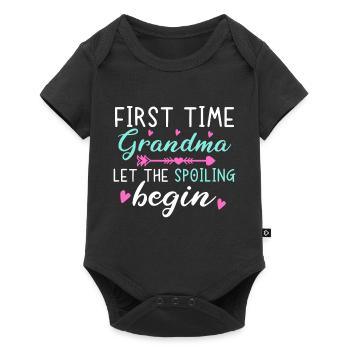 For the first time, grandma let the loot begin - Baby Premium short-sleeve bodysuit - black - Front