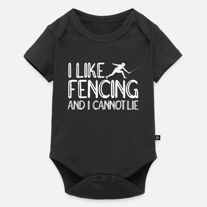 Fechten Degen Fechtduell Geschenkidee - Baby Premium Kurzarmbody - Schwarz