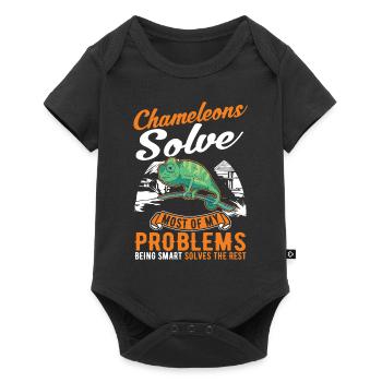 Caméléon Cadeau Caméléon - Body à manches courtes Premium Bébé - noir - Devant