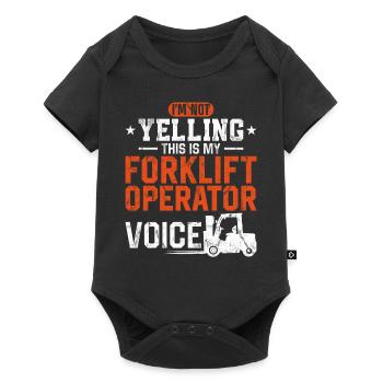 Certified Forklift Truck Operator - Baby Premium short-sleeve bodysuit - black - Front