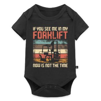 Certified Forklift Truck Operator - Baby Premium short-sleeve bodysuit - black - Front
