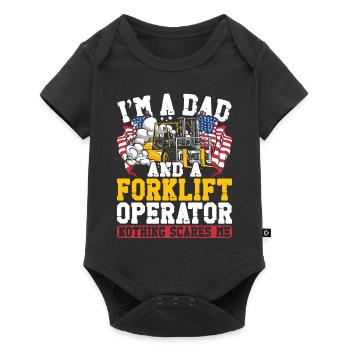 Certified Forklift Truck Operator - Baby Premium short-sleeve bodysuit - black - Front