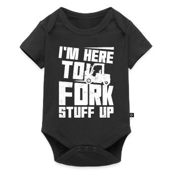 Certified Forklift Truck Operator - Baby Premium short-sleeve bodysuit - black - Front