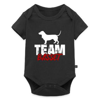 Team Bassett - Baby Premium short-sleeve bodysuit - black - Front