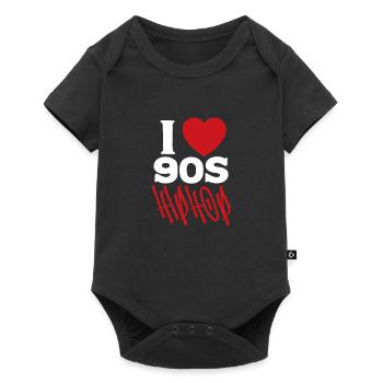 90s Hip Hop Rap Music Hiphop Classics Gift - Baby Premium short-sleeve bodysuit - black - Front