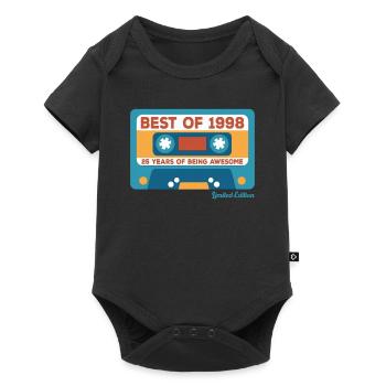 1998 Vintage Vintage Retro Geburtstagsgeschenk - Baby Premium Kurzarmbody - Schwarz - Vorne