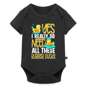 Rubber Duck Ducks Bird Hunt Duck lover Gift Idea - Baby Premium Kurzarmbody - Schwarz - Vorne