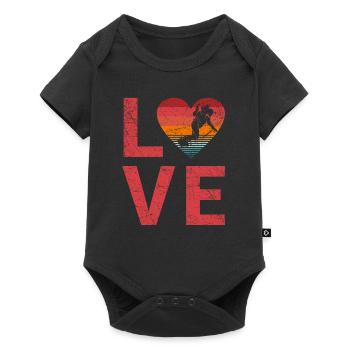 Dear snowboard lovers snowboarding fan winter - Baby Premium short-sleeve bodysuit - black - Front