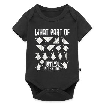Origami Japanese Art Folding Crane Paper - Baby Premium short-sleeve bodysuit - black - Front