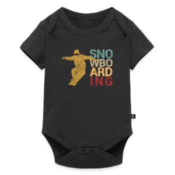 Snowboarding Boarder Winter Sports Holiday Snowboard - Baby Premium short-sleeve bodysuit - black - Front