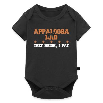 Pferdedad - Appaloosa - Baby Premium short-sleeve bodysuit - black - Front