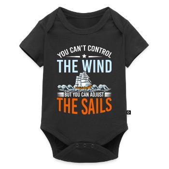 You Cant Control The Wind Sailing Boat - Baby Premium short-sleeve bodysuit - black - Front