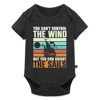 You Cant Control The Wind Sailing Boat - Baby Premium short-sleeve bodysuit - black - Front
