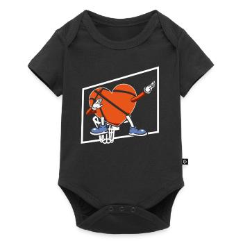 Kinder Dabbing American Basketball Spieler fr Fans - Baby Premium Kurzarmbody - Schwarz - Vorne
