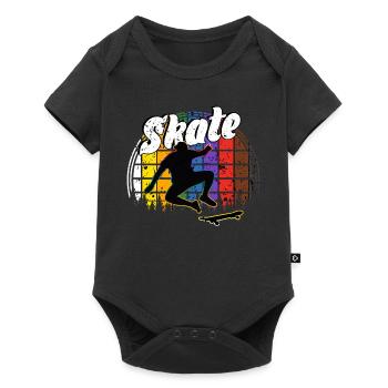 Skateboard Freestyle - Body à manches courtes Premium Bébé - noir - Devant