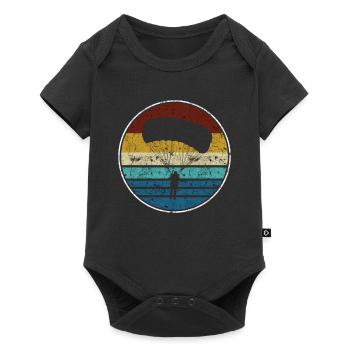 Fallschirm - Baby Premium Kurzarmbody - Schwarz - Vorne