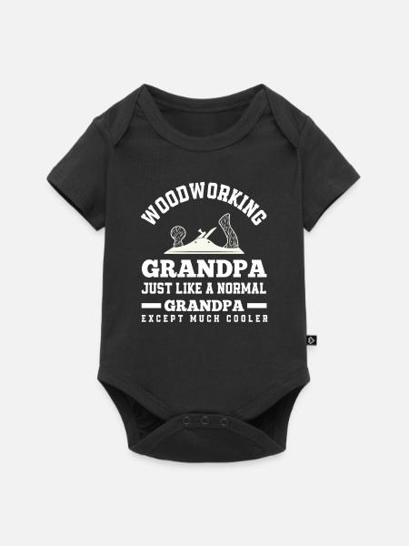 Holzarbeiter Opa - Baby Premium Kurzarmbody - Schwarz