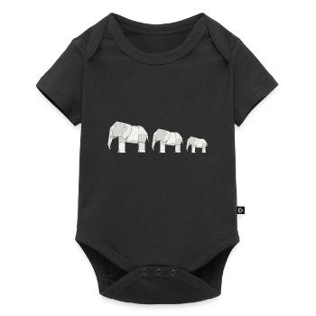 Origami Japanese Art Folding Crane Paper - Baby Premium short-sleeve bodysuit - black - Front