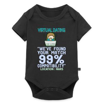 Virtual Dating Funny Compatibility Location Mars - Baby Premium short-sleeve bodysuit - black - Front